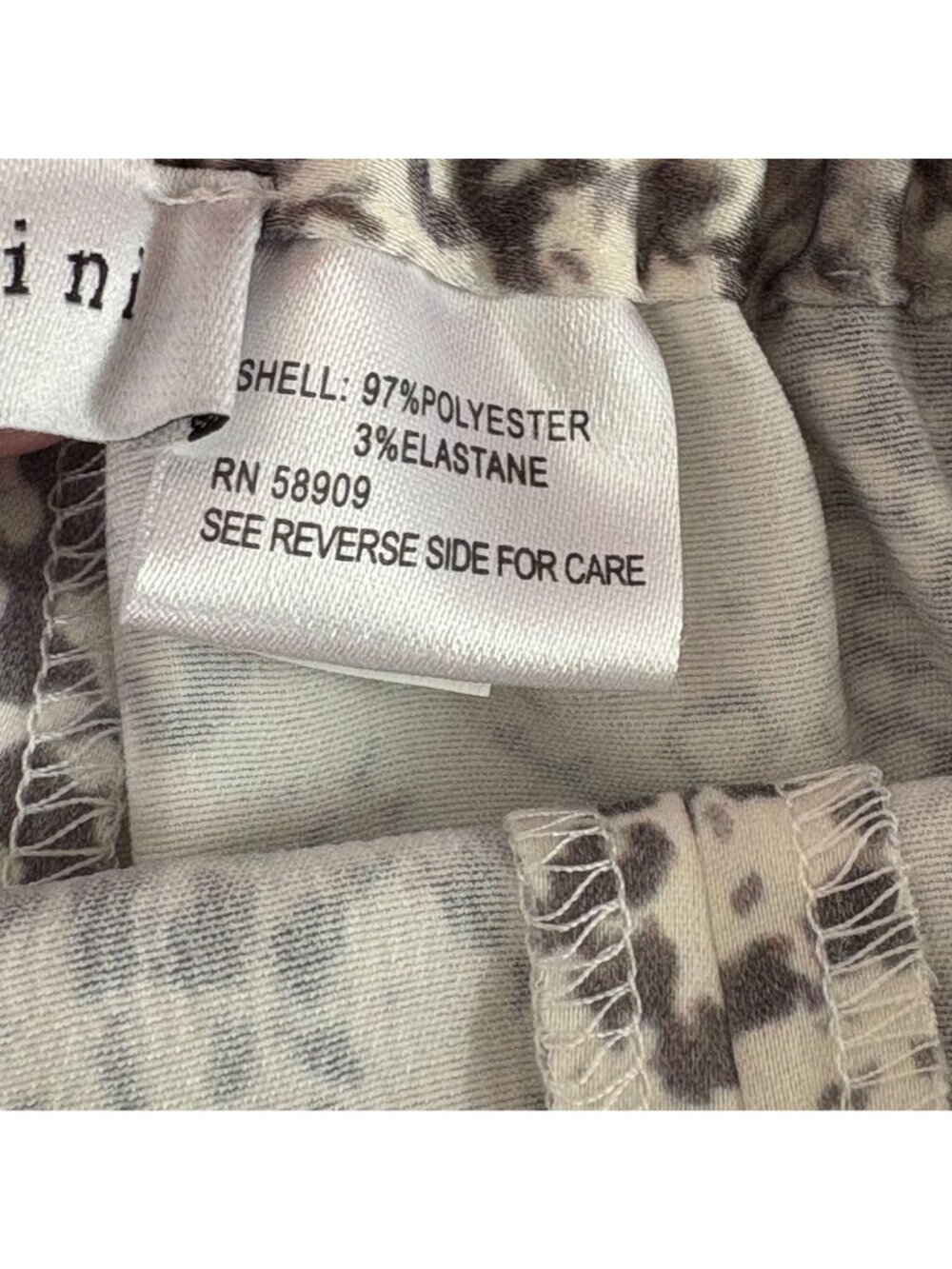 Gianni Bini Wide Leg Pants Womens S Gray Cream Snake Skin Print Pull On NWT - Picture 5 of 9